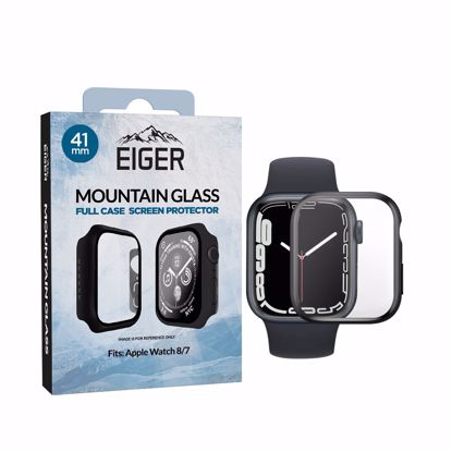 Picture of Eiger Eiger Mountain Glass Full Case for Apple Watch 8 / 7 41mm in Black