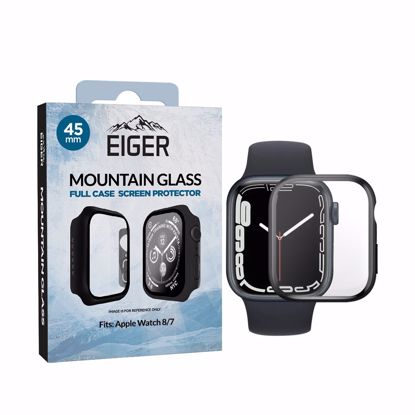 Picture of Eiger Eiger Mountain Glass Full Case for Apple Watch 8 / 7 45mm in Black