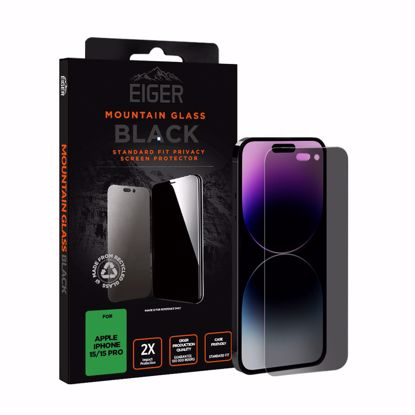 Picture of Eiger Eiger Mountain Black Privacy Screen Protector for Apple iPhone 16/15/15 Pro
