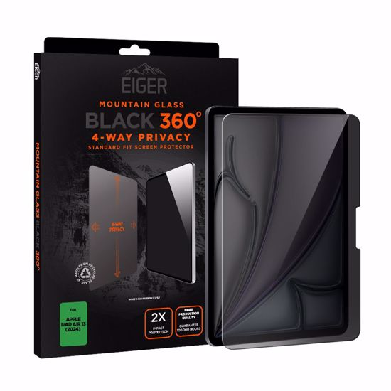 Picture of Eiger Eiger Mountain Black Privacy 360 TSP Screen Protector for iPad Air 13 (2025) / (2024)